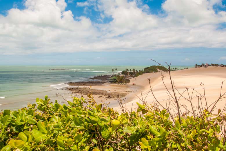 Vistas da praia de Genipabu