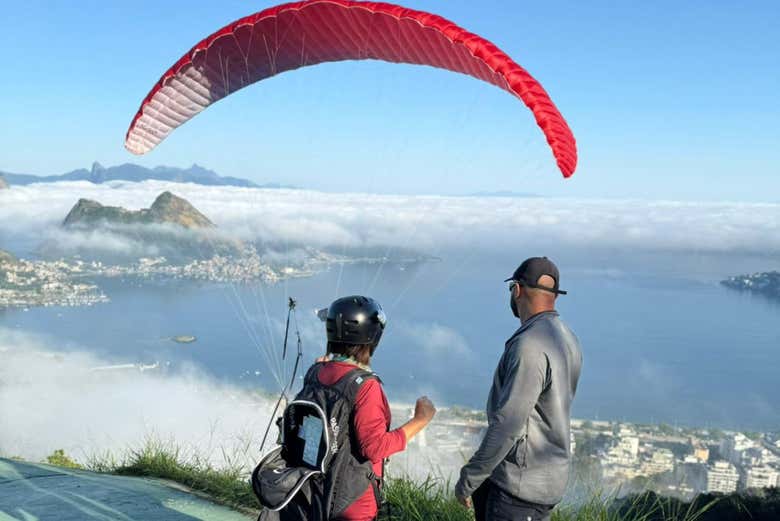 Momentos antes da decolagem