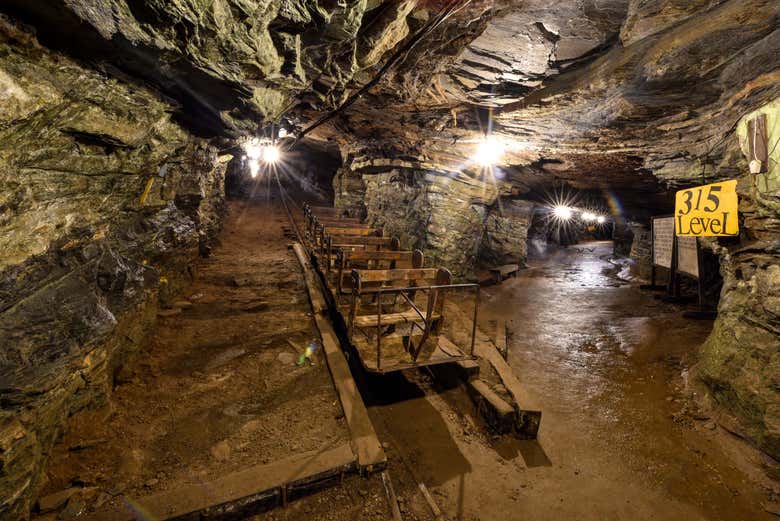 Tour the interior of the mine