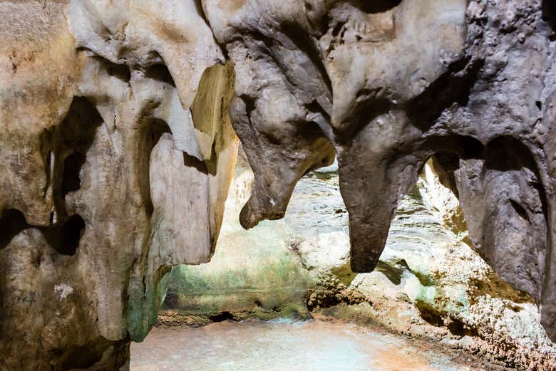 Get up close to the stalactites and stalagmites