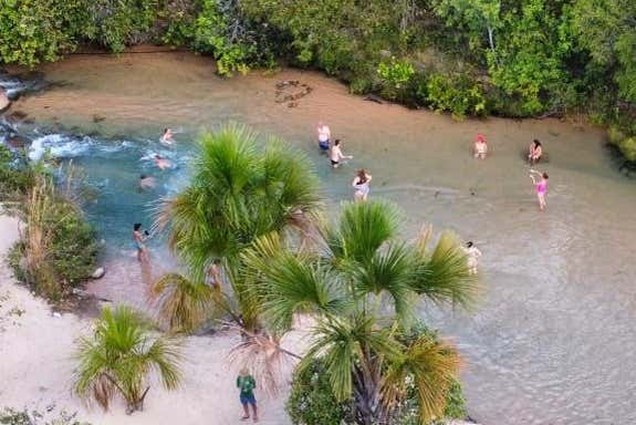 Bañándonos en una piscina natural de Serras Gerais