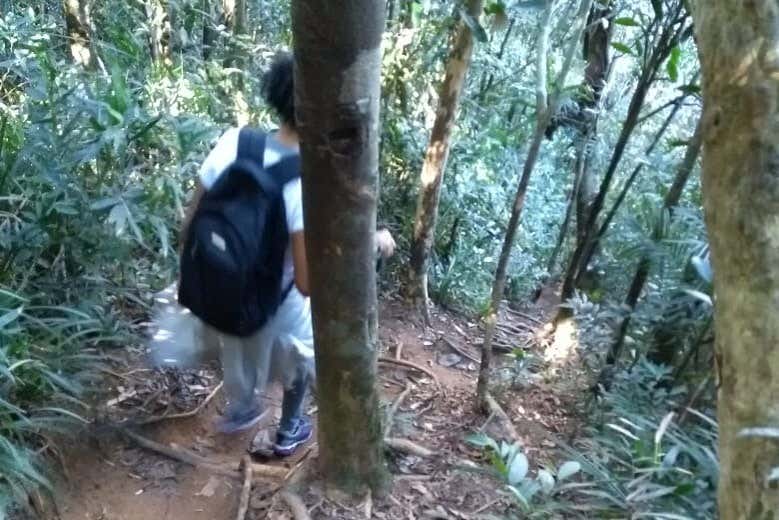 Caminhos íngremes da trilha