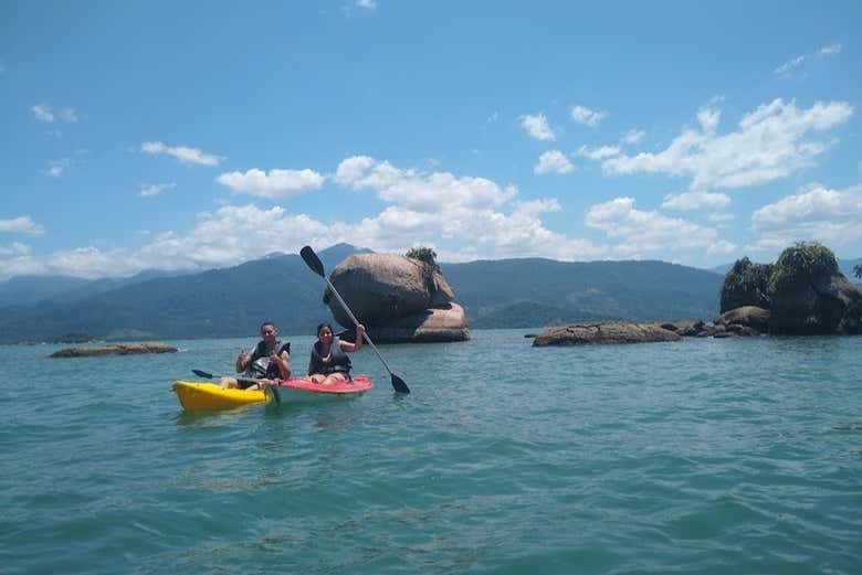 Enjoying the kayak tour!