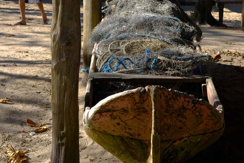 Redes dos pescadores da vila caiçara