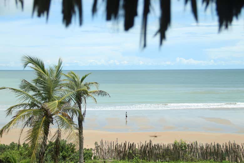 Panorámica de la playa de Coqueiro