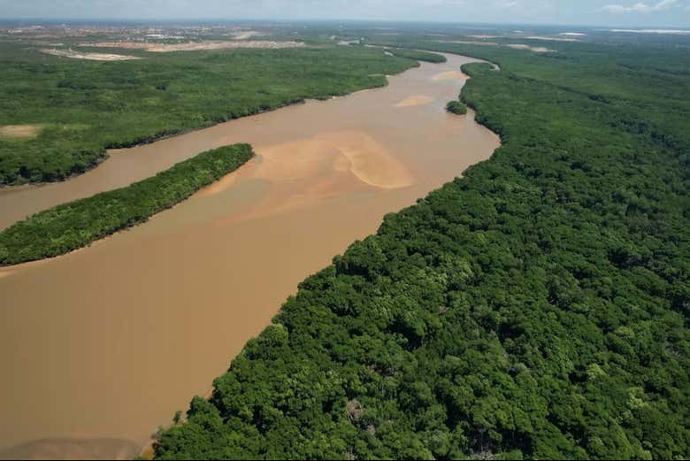 Vistas aéreas del río Parnaíba
