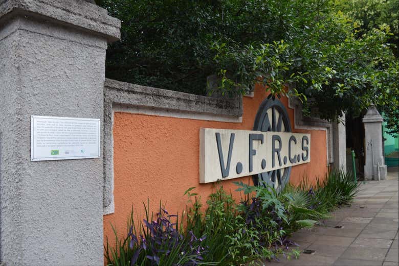 Entrada da antiga estação ferroviária
