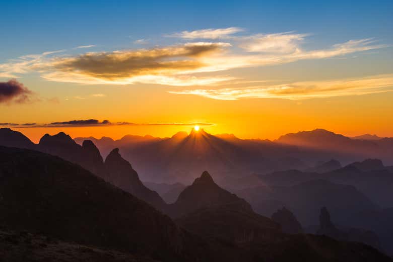Você verá um dos melhores pores do sol nas altas montanhas