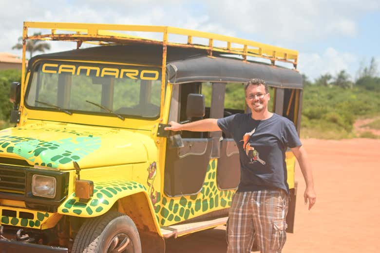 Posando junto al 4x4