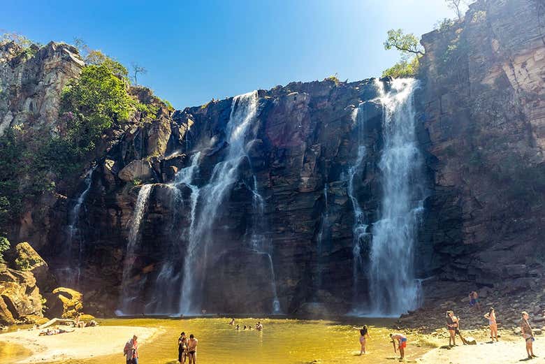 Baño en las cascadas