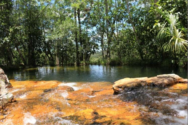 The natural pool of the Rosario waterfall