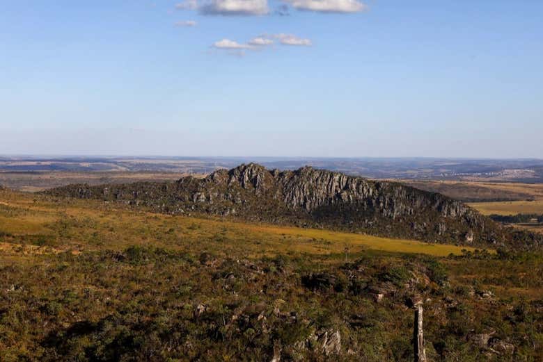 Aerial view of the Pico dos Pirineus in Brazil