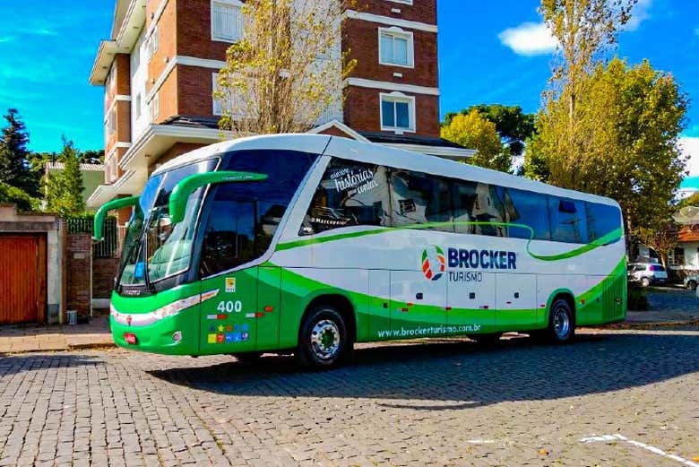 Ônibus para o transporte