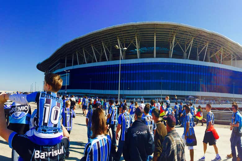 Enjoying the pre-match atmosphere