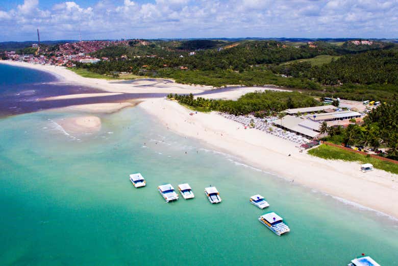 Vistas da praia de Maragogi