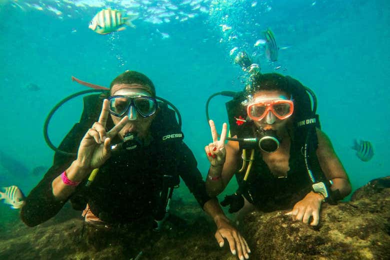 Take a picture underwater!