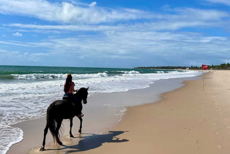 Cabalgando por la playa de Maracaipe