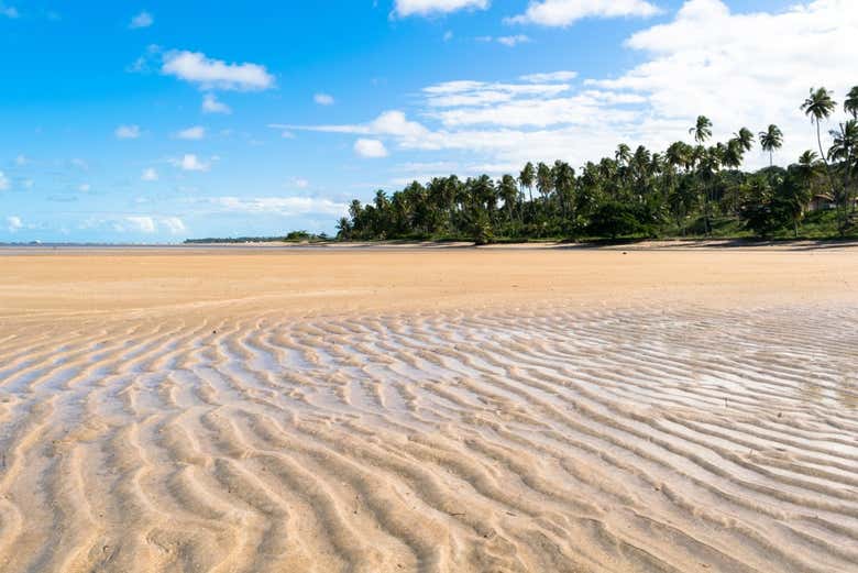 Playa de Maragogi con la marea baja