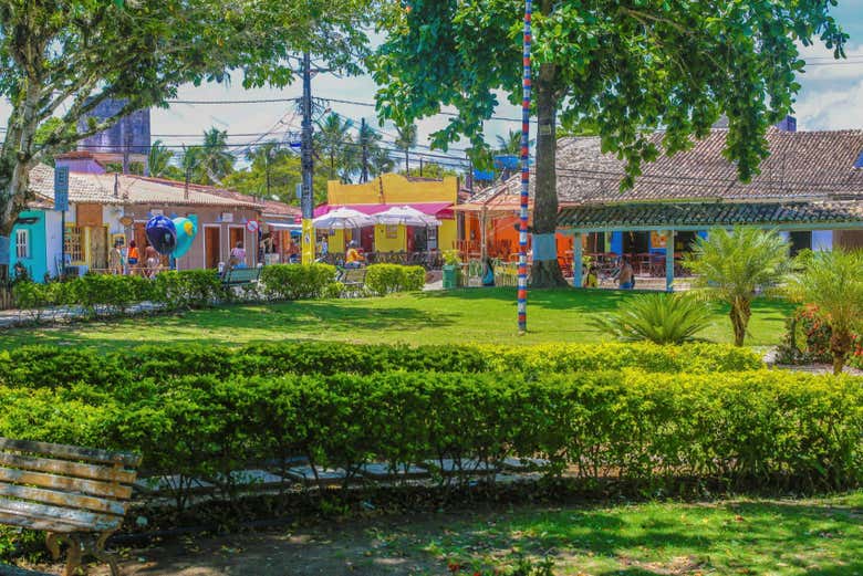 Un pintoresco parque en la villa 