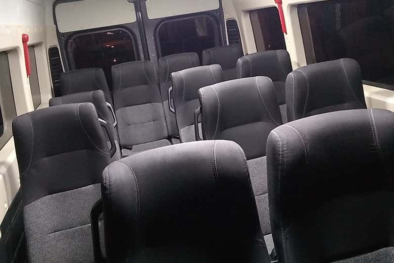 Interior de uno de los vehículos