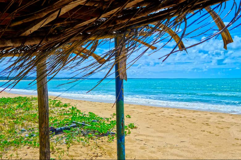 La parte menos frecuentada de la playa de Coroa Vermelha
