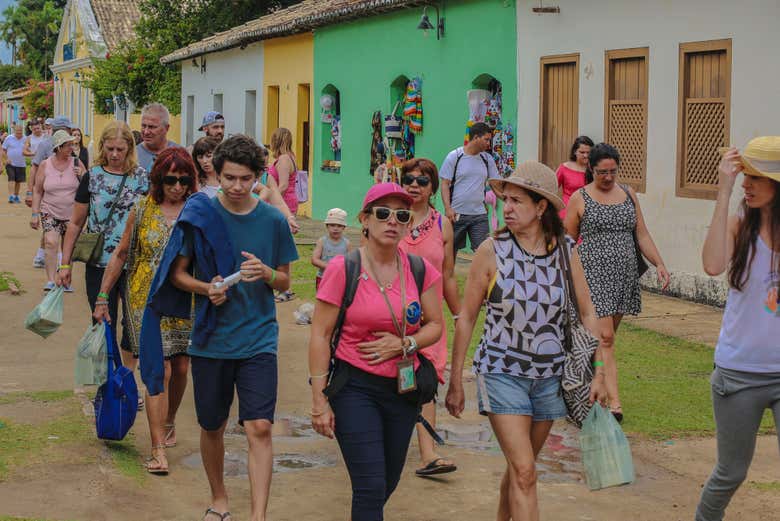 Durante o tour pelo centro de Porto Seguro