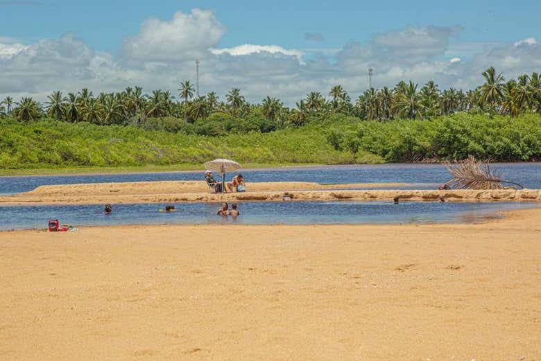 Paisagens da praia de Guaiú