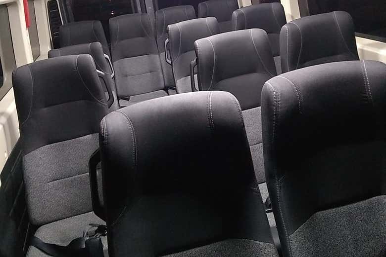 Interior de uno de los vehículos