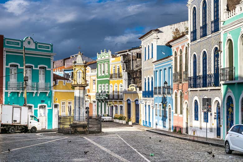 Una histórica calle de Salvador de Bahía