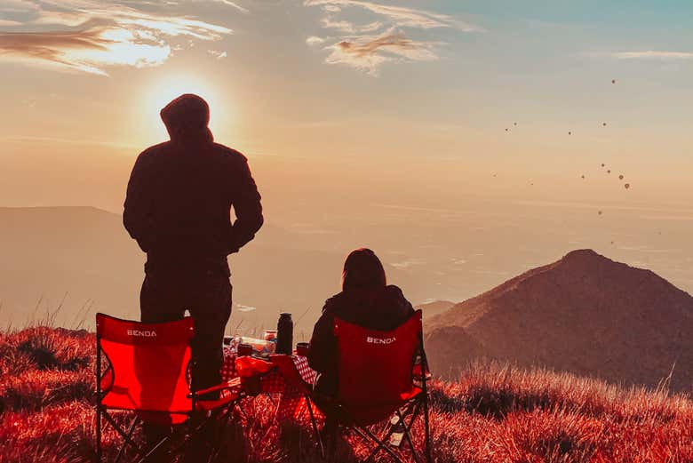 Admirando los paisajes del Morro dos Cabritos al amanecer