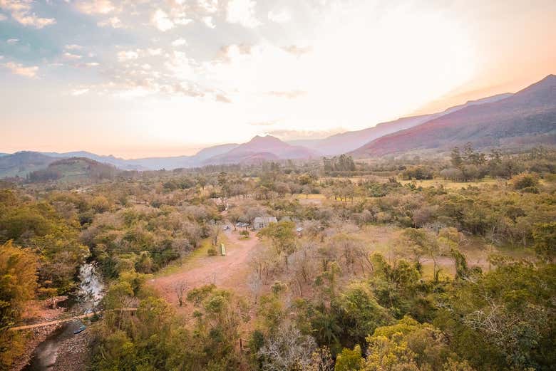 Beautiful views from the zipline