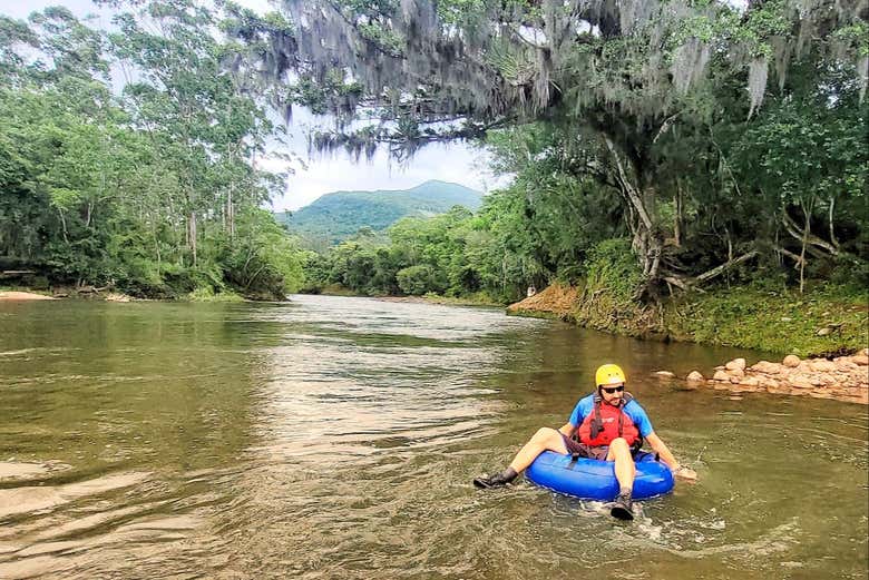 Tubing down the Canoas River