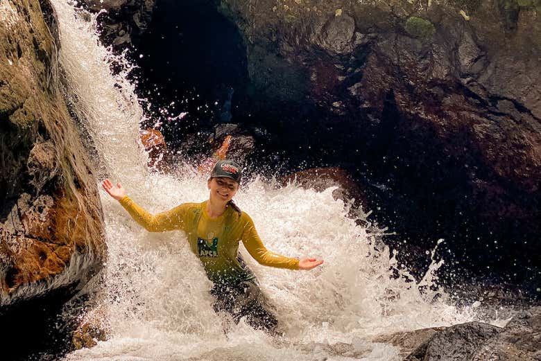 Disfrutando de un refrescante baño