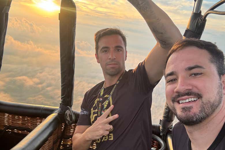 Desfrutando da experiência ao nascer do sol