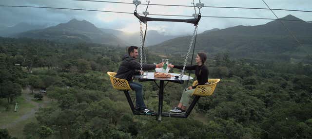 Piquenique na Skytable ao entardecer