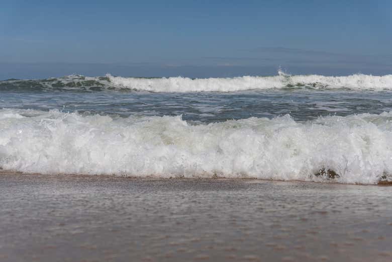 Água cristalina da praia