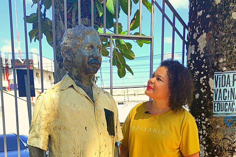 Una de las paradas durante la visita guiada