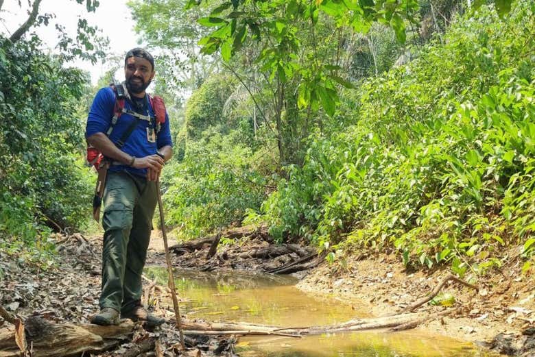 Atravesando un arroyo