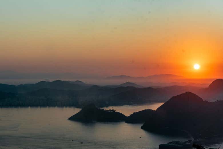 Amanhecer a partir do Pão de Açúcar