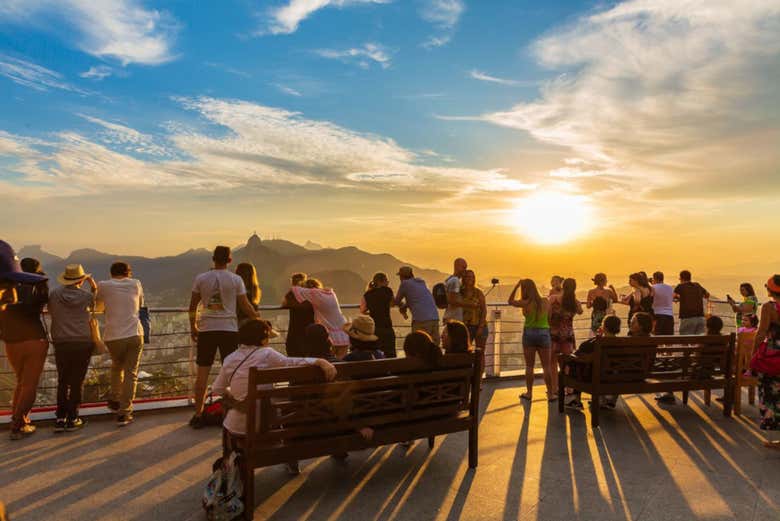 Desfrutando do entardecer no Rio de Janeiro