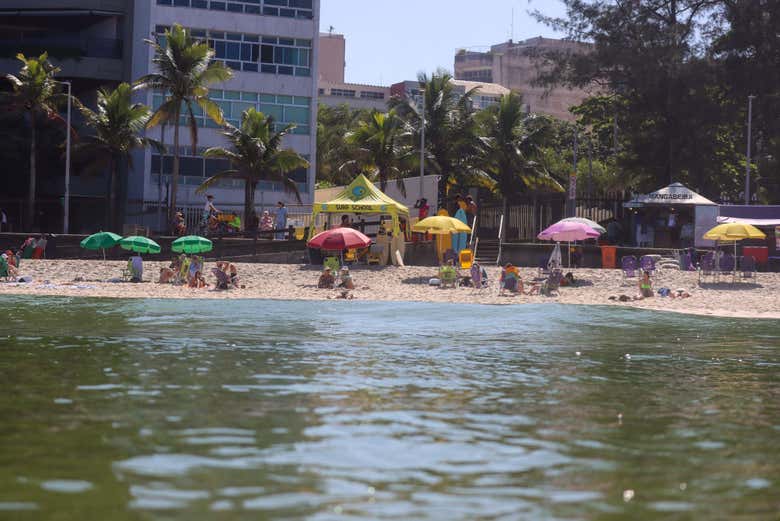 Praia onde faremos surfe