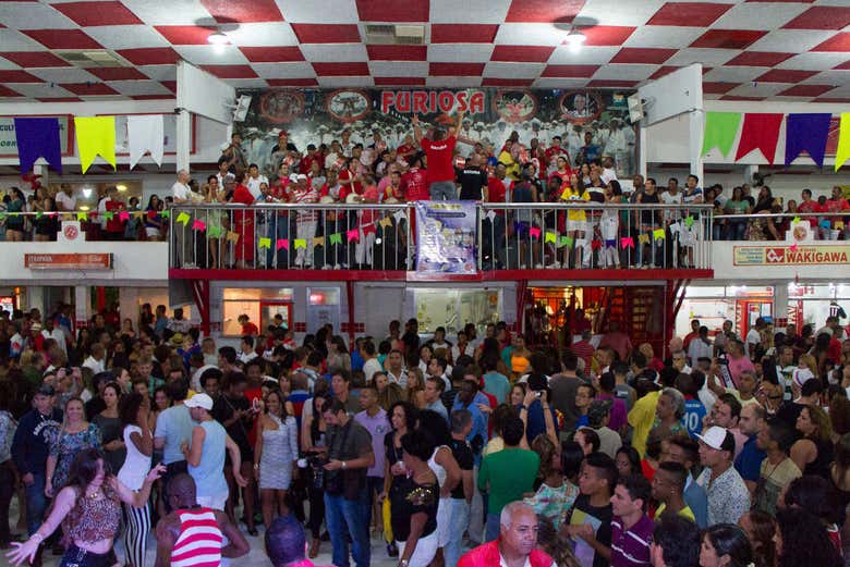 Enjoying the music at the samba show