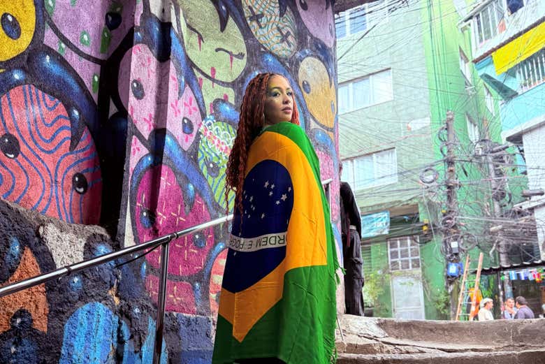 Celebrando el Mundial de fútbol en la favela de  Rocinha