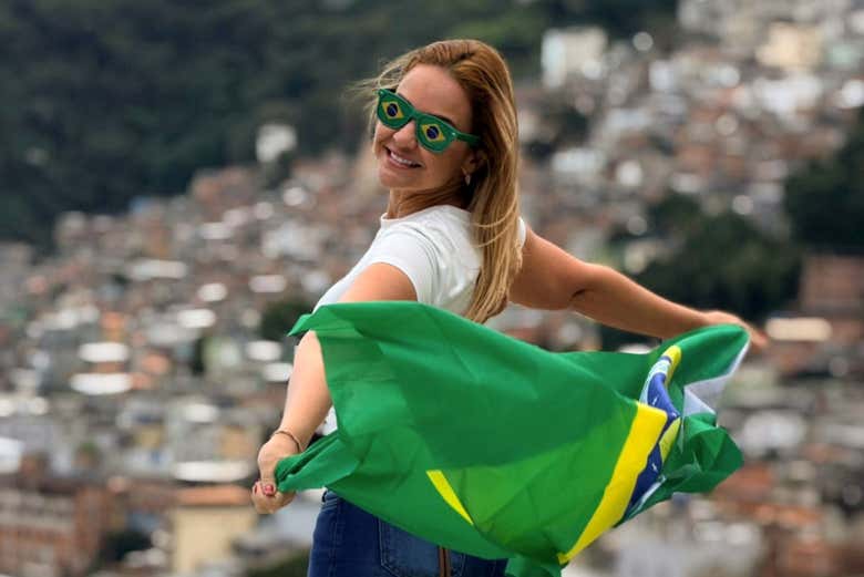 ¡Momento foto con la bandera!