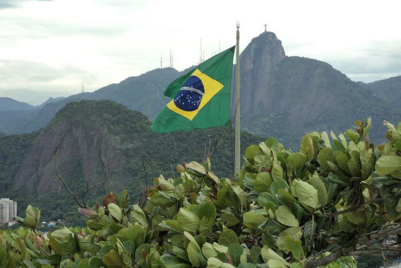 Vista do Cristo Redentor em Santa Teresa