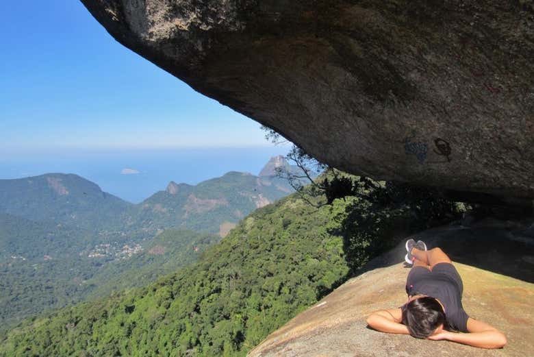 Desfrutando das vistas da Floresta da Tijuca