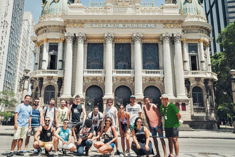 Desfrutando do free tour pelo Rio de Janeiro