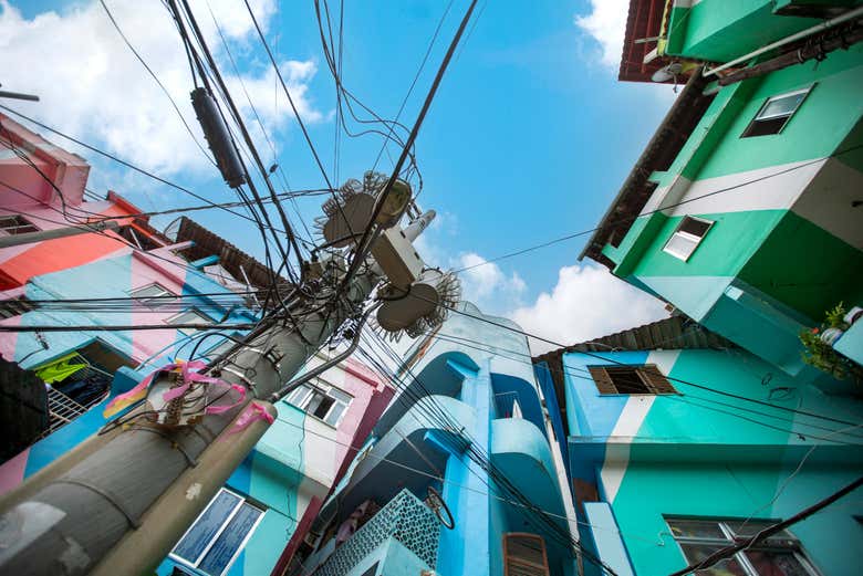 Edificios de la favela Santa Marta