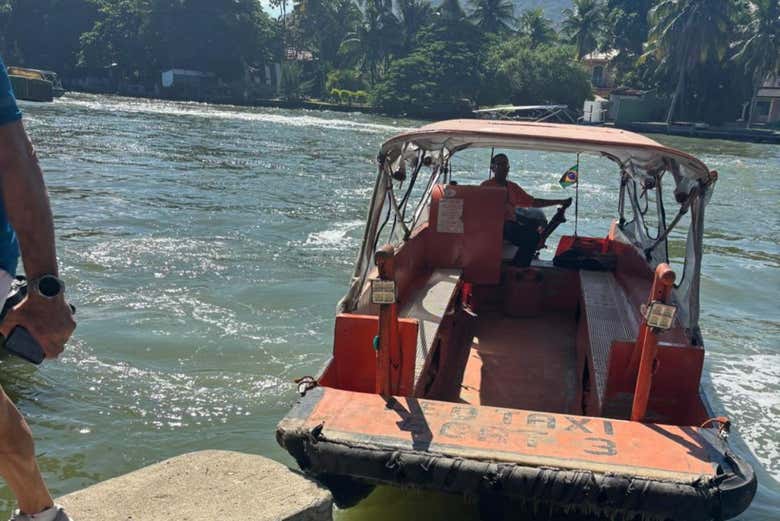 O barco em que faremos o passeio