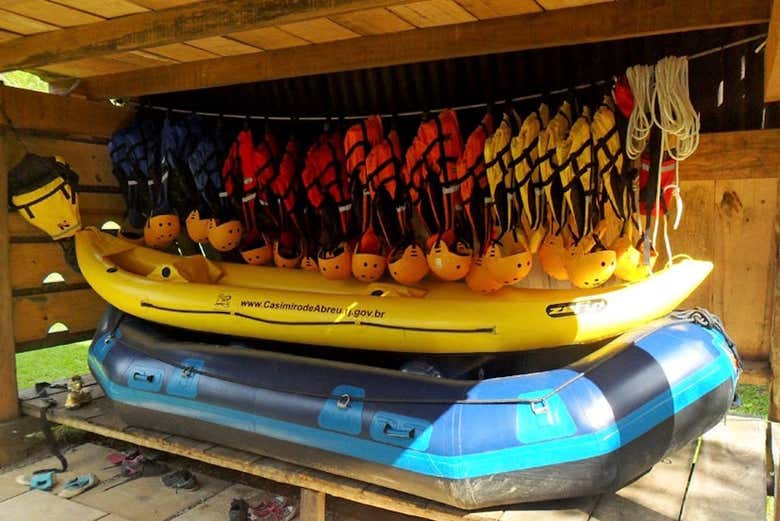 Equipamiento para el rafting